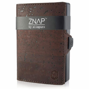 Slimpuro ZNAP, portofel subțire, 12 cărți, compartiment pentru monede, 8 × 1,8 × 6 cm (L × Î × l), protecție RFID
