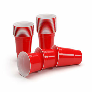 BeerCup Nadal Classics, červené párty sklenice, 16 oz, 473 ml, opakovaně použitelné, pevné