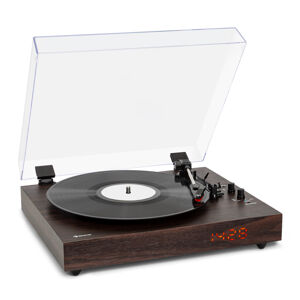 auna TT-Classic Chrono, gramofon, kryt proti prachu, Bluetooth, včetně reproduktorů, 33/45/78 otáček/minutu