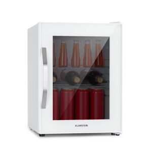 Klarstein Beersafe M Quartz, chladnička, 33 litrů, 2 police, panoramatické skleněné dveře, nerezová ocel