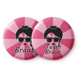 Spielehelden Odznaky Braut Vintage pink pro rozlučku se svobodou 12 odznaků 5,6 cm extra velký dárek pro rozlučku se svobodou