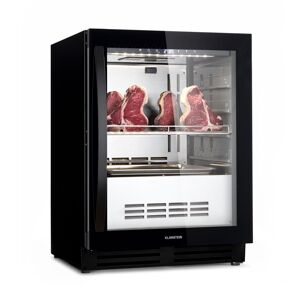 Klarstein Steakhouse Pro 98 Onyx, chladnička na zrání masa, 1 zóna, 98 litrů, 1-25 °C, dotykový displej, panoramatické okno