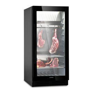 Klarstein Steakhouse Pro 233 Onyx, chladnička na zrání masa, 1 zóna, 233 litrů, 1–25 °C, dotykový displej, panoramatické okno