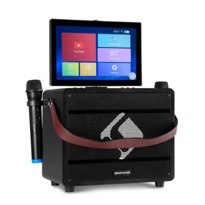Auna Pro Spin 8, karaoke systém, 12,1" dotykový displej, 2 UHF mikrofony, WiFi, BT, USB, SD, HDMI