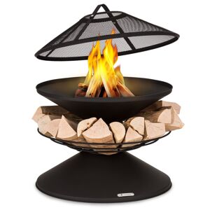 Blumfeldt Aguilera, ohniště s grilem, Ø 65 cm, úložný prostor na dřevo, ocel