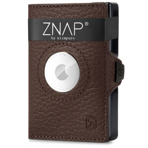 Slimpuro ZNAP Airtag Wallet, 12 karet, přihrádka na mince, 9 x 1,8 x 6 cm (Š x V x H), ochrana RFID