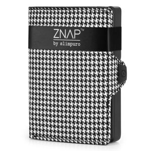 Slimpuro ZNAP Slim Wallet, 12 karet, přihrádka na mince,  8 x 1,8 x 6  cm (Š x V x H), ochrana RFID
