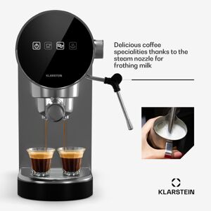 Klarstein Furore, kávovar na espresso z nerezavějící oceli, kompaktní, 20 bar, digitální displej, 2 šálky