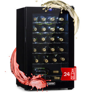 Klarstein Shiraz 24 Uno, vinotéka, 67 l/24 lahví, 5-18 °C, dotykové ovládání, černá