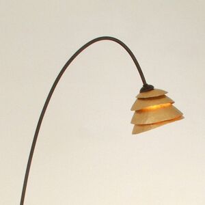 Holländer Stojací lampa Snail, 1 zdroj, hnědo-zlatá