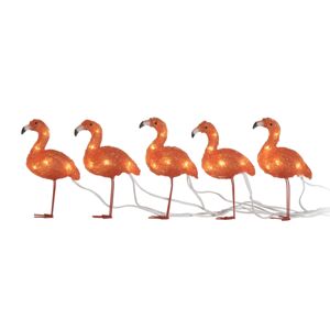 Konstsmide Season LED dekorativní světlo Flamingo sada 5ks