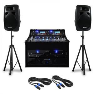 Electronic-Star DJ PA Set "Punch Line", 1200W, až 300 lidí, USB, SD, mixpult