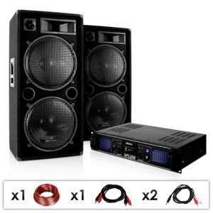 Electronic-Star DJ PA systém &quot;DJ-42&quot;, zesilovač, reproduktor 3000W