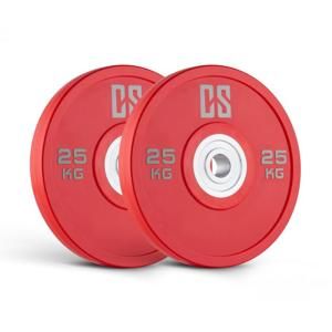 Capital Sports Performan Urethane Plates, červené, 25 kg, pár kotoučových závaží