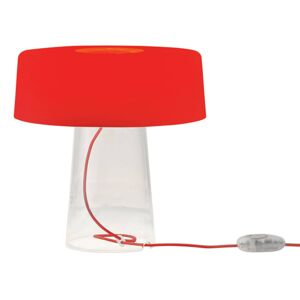 Prandina Prandina Glam stolní lampa 36 cm čirá/červená